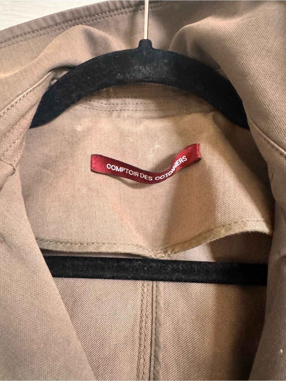Comptoir des Cotonniers Classic Green Khaki Trench Coat - Picture 5 of 6